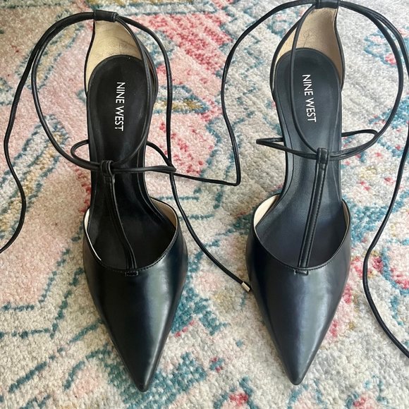 Nine West T-Strap Ankle Wrap Pump - Picture 2 of 3